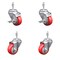 Service Caster 3 Inch SS Red Polyurethane Swivel 10mm Threaded Stem Caster Brakes, 2PK SSTS20S314-PPUB-RED-TLB-M1015-2-S-2 - alternate 1